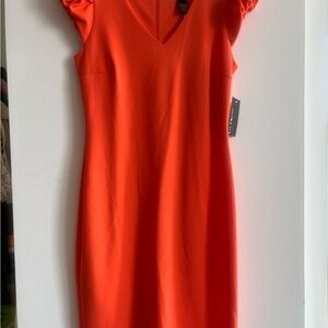 Enfocus Studio Vibrant Orange Midi Dress